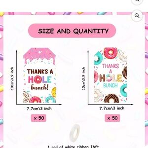 Pink Donut-Themed Dona’s labels